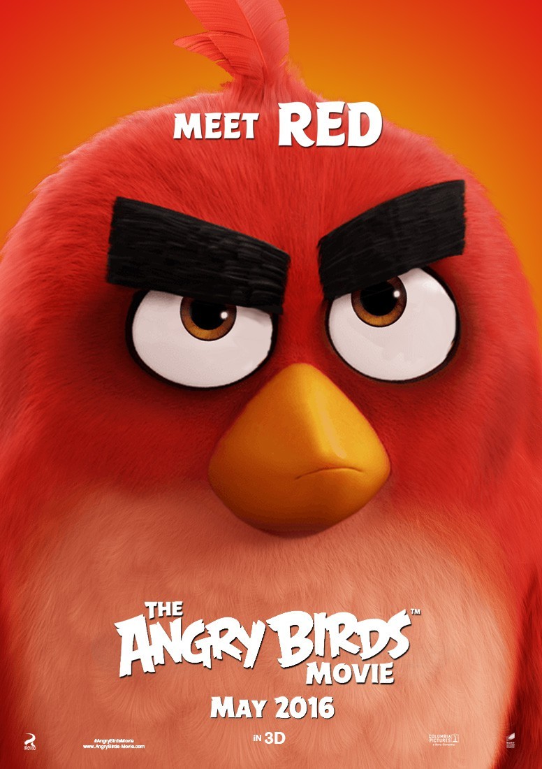 《愤怒的小鸟》发人物海报 大红、恰克和炸弹等表情各异(图1)