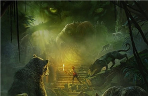 迪士尼《奇幻森林》曝动态海报 莫格利丛林历险