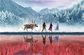 《冰雪奇缘2》发布法国版新海报 水中倒影雪松变红色 